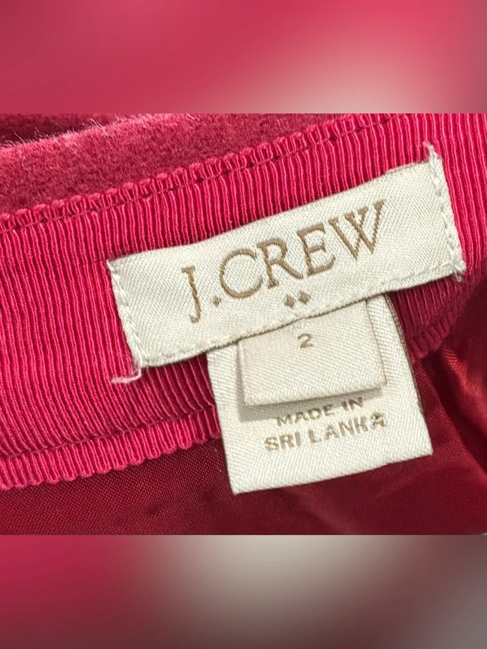 J. Crew Raspberry Red Mini Skirt